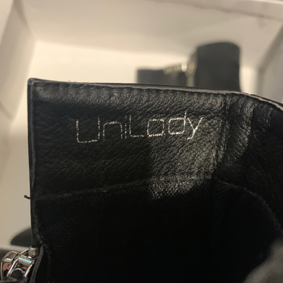 NWT/B UNILADY Black Block-heel Booties - Picture 12 of 14